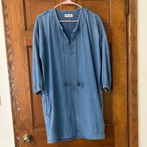 Madewell Denim Tunic with Tassel Ties